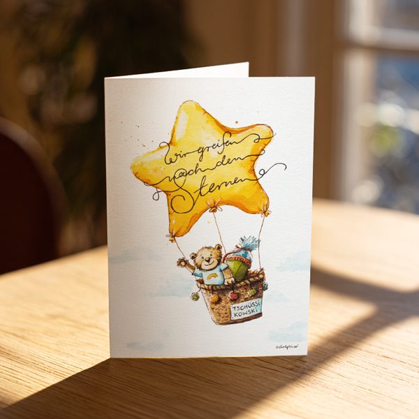 klappekarte a5 abschied kindergarten